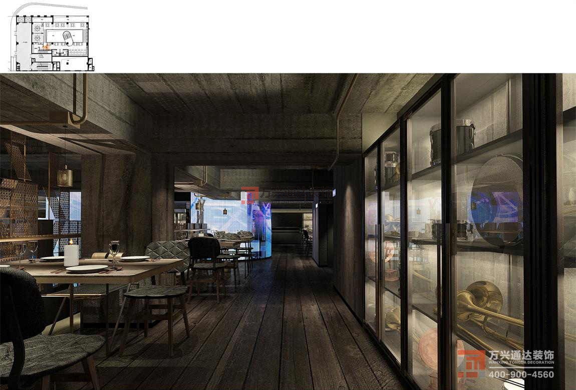北京萬興通達(dá)辦公裝修項(xiàng)目-春光巷電影主題餐廳裝修效果圖