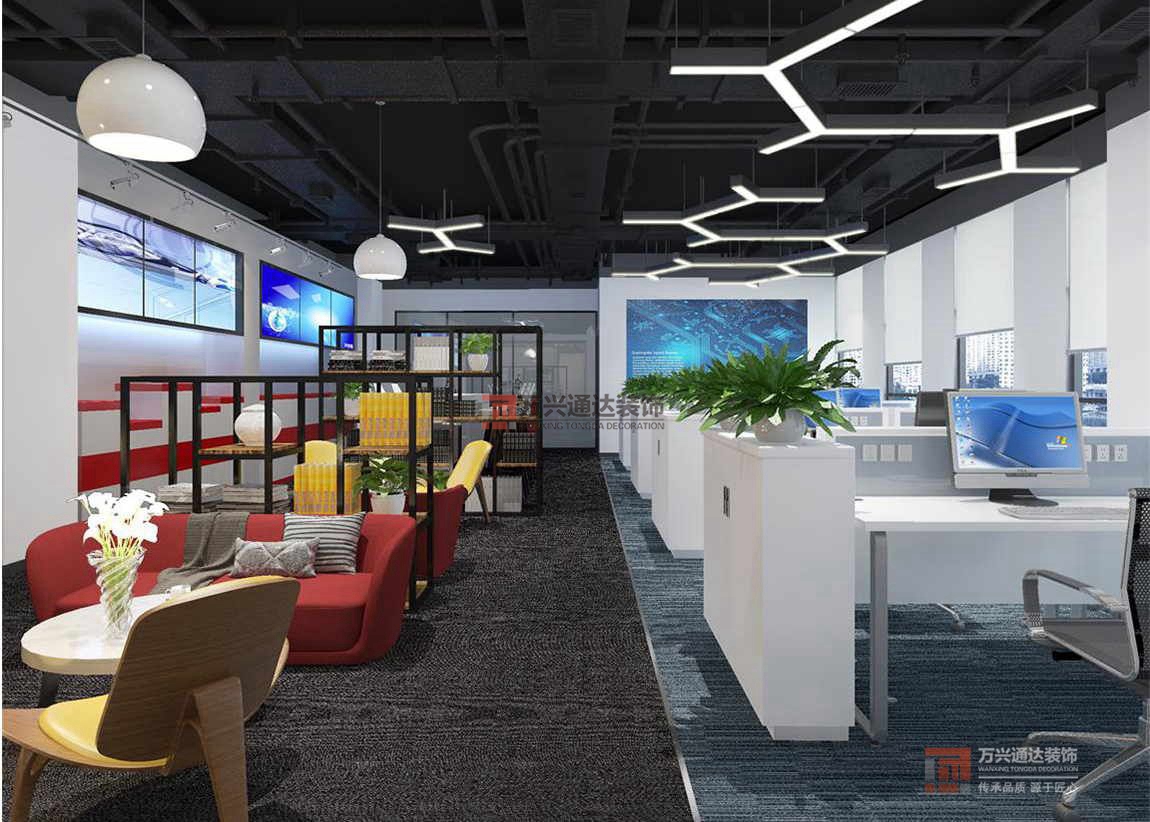 北京萬(wàn)興通達(dá)辦公裝修項(xiàng)目-瑞合航天裝修效果圖