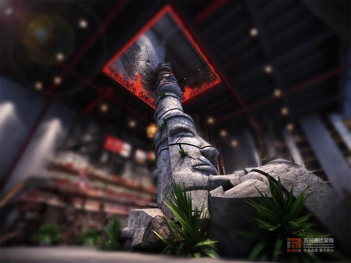 北京萬(wàn)興通達(dá)辦公裝修項(xiàng)目-火狐咖啡廳裝修效果圖