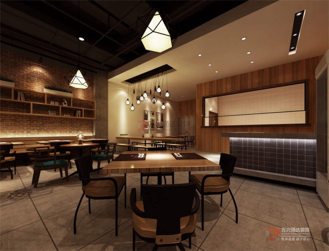 北京萬興通達辦公裝修項目-燉?？觳蛷d裝修效果圖