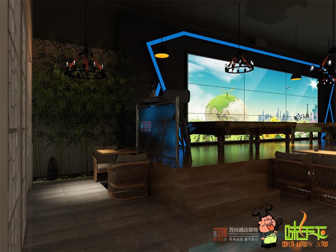 北京萬興通達(dá)辦公裝修項(xiàng)目-味天下美食城裝修效果圖