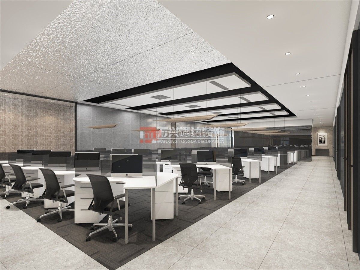 北京萬(wàn)興通達(dá)辦公裝修項(xiàng)目-某保險(xiǎn)北京分公司職場(chǎng)辦公室裝修效果圖