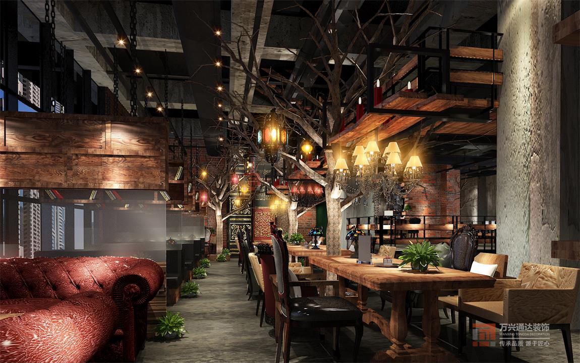 北京萬興通達(dá)辦公裝修項目-咖啡灣咖啡廳裝修效果圖