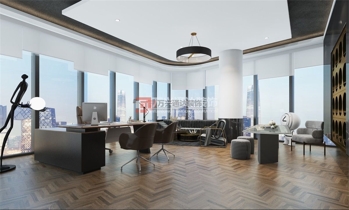 北京萬(wàn)興通達(dá)辦公裝修項(xiàng)目-某保險(xiǎn)北京分公司職場(chǎng)辦公室裝修效果圖