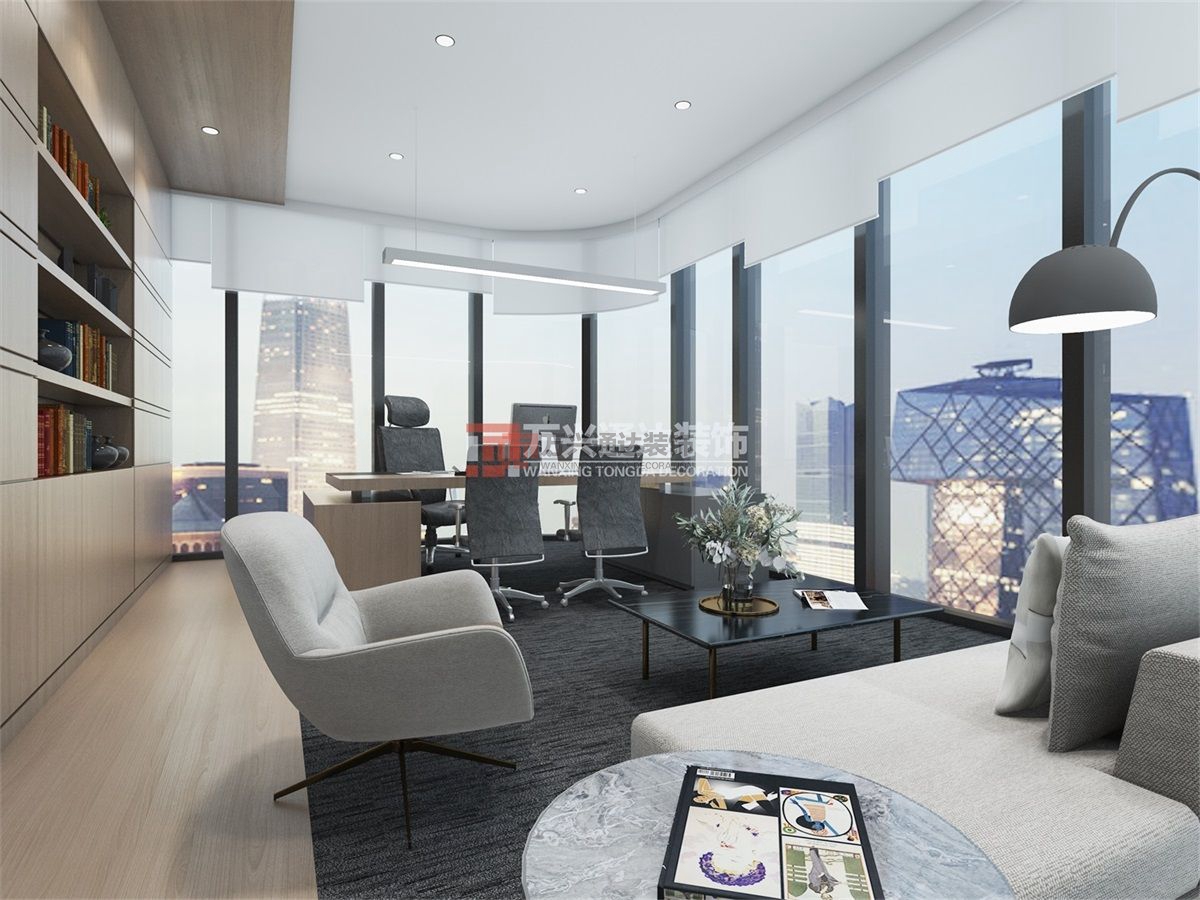 北京萬(wàn)興通達(dá)辦公裝修項(xiàng)目-某保險(xiǎn)北京分公司職場(chǎng)辦公室裝修效果圖