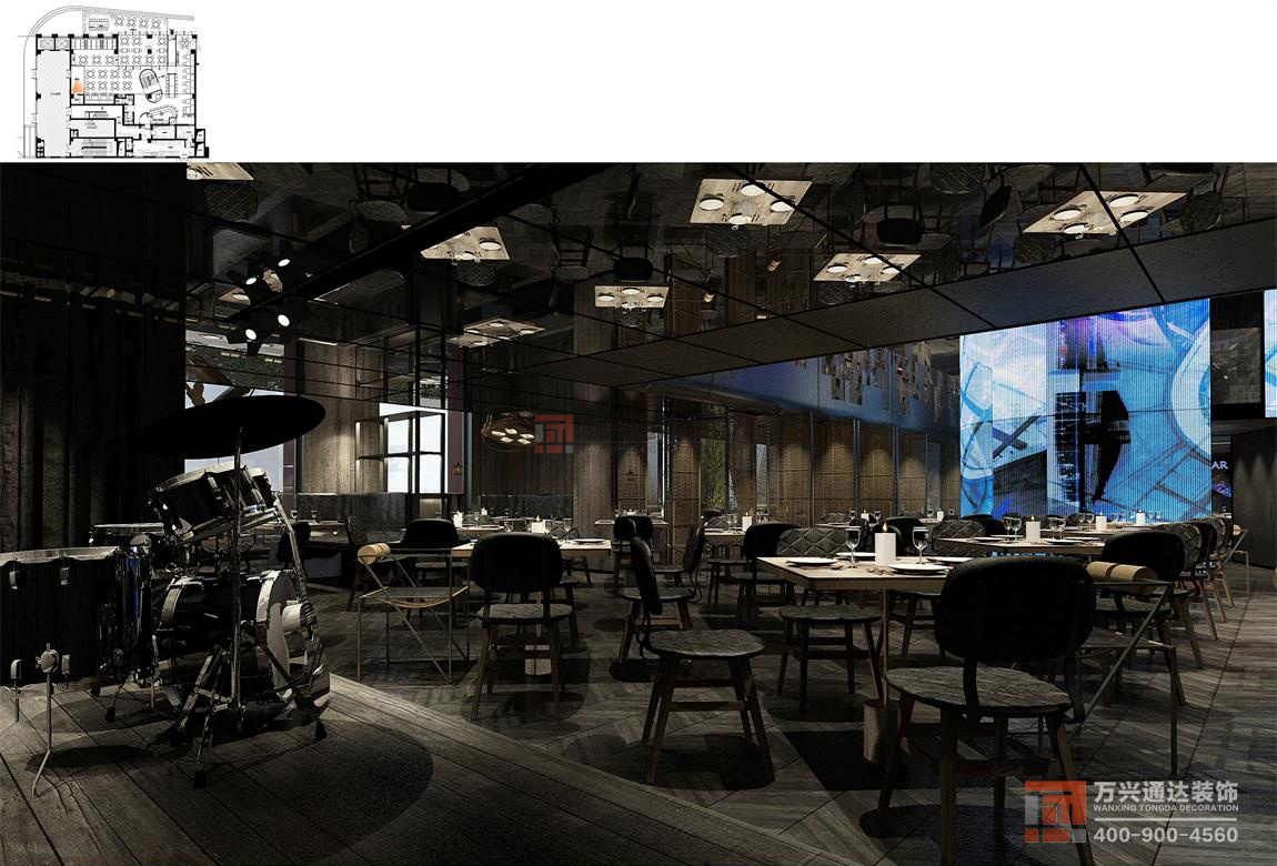 北京萬興通達(dá)辦公裝修項(xiàng)目-春光巷電影主題餐廳裝修效果圖