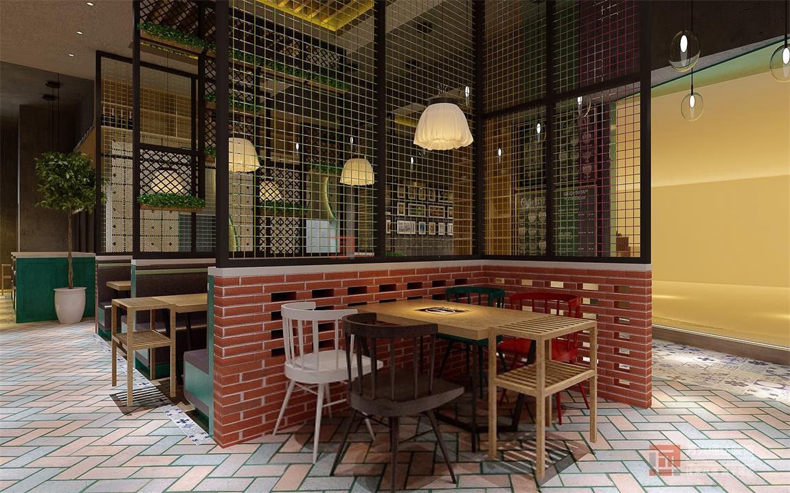北京萬興通達辦公裝修項目-煌品三汁燜鍋餐廳裝修效果圖