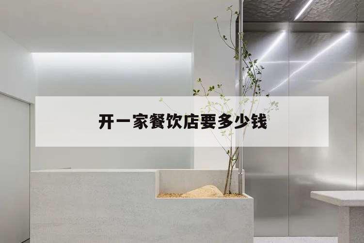 開一家餐飲店要多少錢,開一家大型餐飲店需要多少錢
