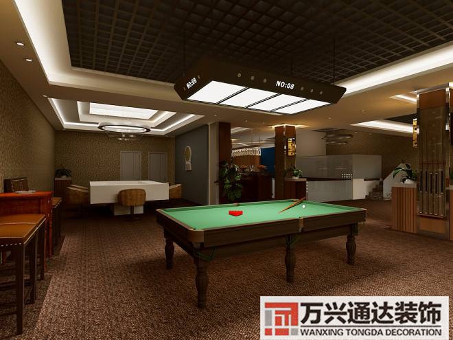 臺球室裝修案例臺球室內(nèi)裝修